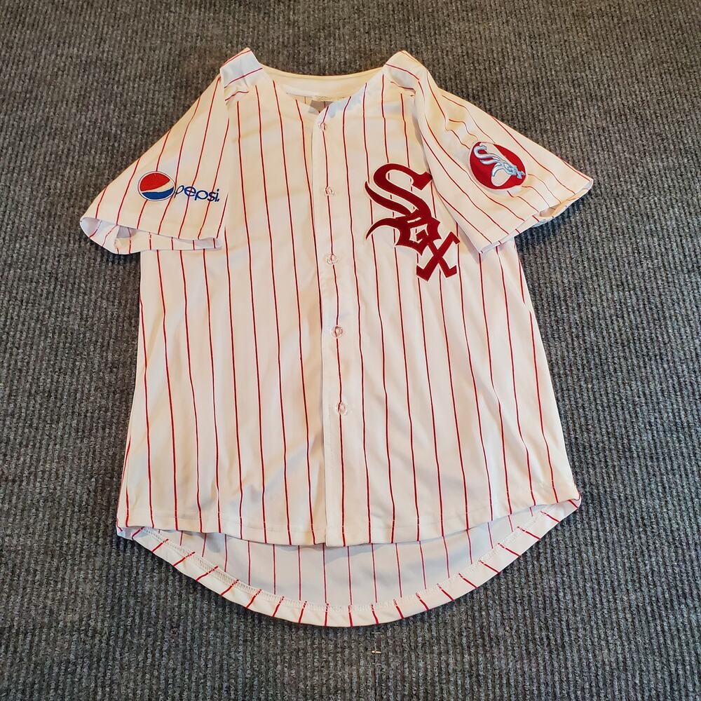 Youth XL Chicago White Sox AJ Pierzynski #12 Pinstripe Baseball Jersey